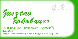 gusztav rokobauer business card